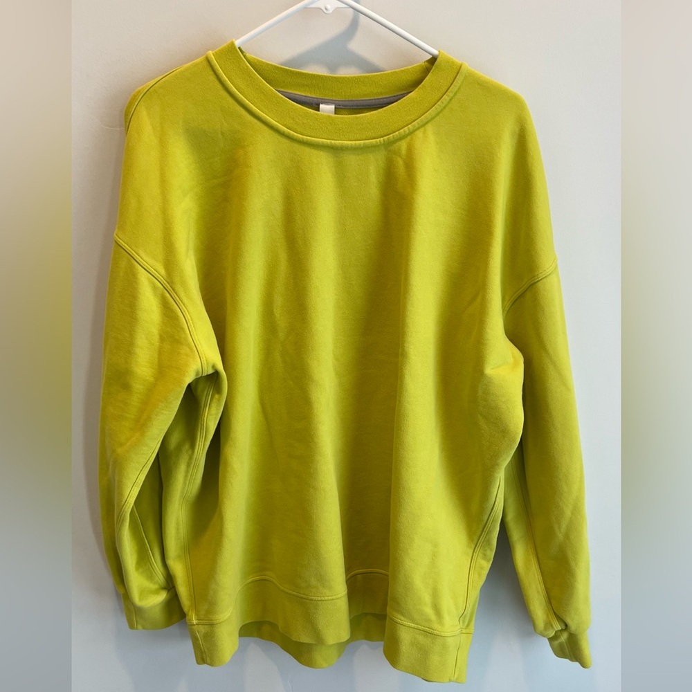 Lululemon Women’s Perfectly Oversized Crew Neon Chartreuse Yellow